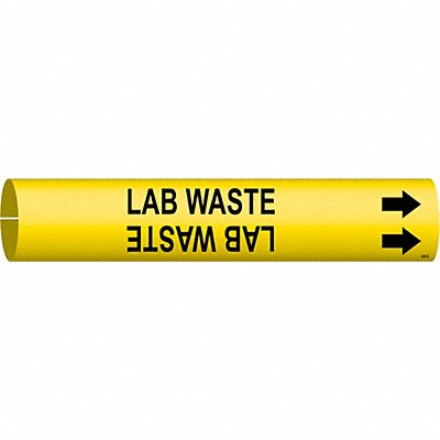 BRADY 4226B Pipe Marker Lab Waste 7/8 in H 7/8 in W