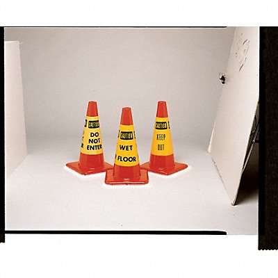 ROCKFORD SILK SCREEN PROCESS CS13 Traffic Cone Collar YW/Blk Keep Out PK6