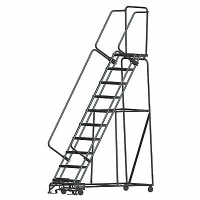 BALLYMORE WA103214X Lockstep Rolling Ladder Steel 100 In.H