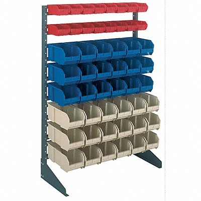QUANTUM STORAGE SYSTEMS QRU12S22096BL F1609 BinRailFlrRck 15inx54inx36in Load Capacity 50 lb