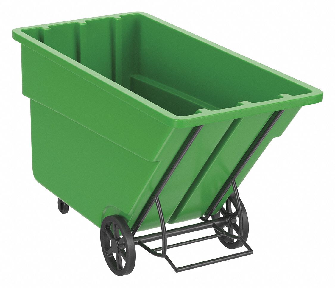 GRAINGER 11CUSGREEN Tilt Truck Medium-Duty 1-1/8 cu yd Green