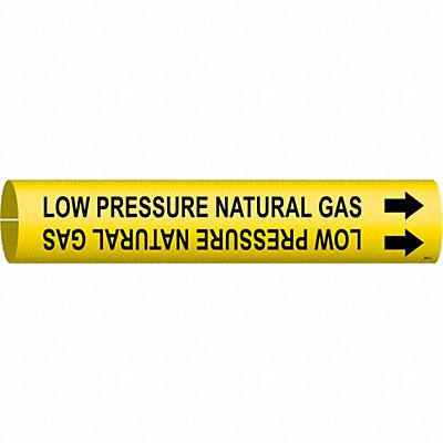 BRADY 4241C Pipe Marker Low Pressure Natural Gas 2in H