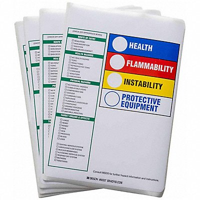 BRADY 60337 HMIG Label 10 in H 7-1/4 in W PK100