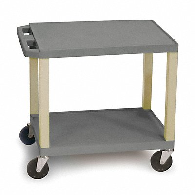 GRAINGER WT26GYE Utility Cart 300 lb Load Cap. Resin