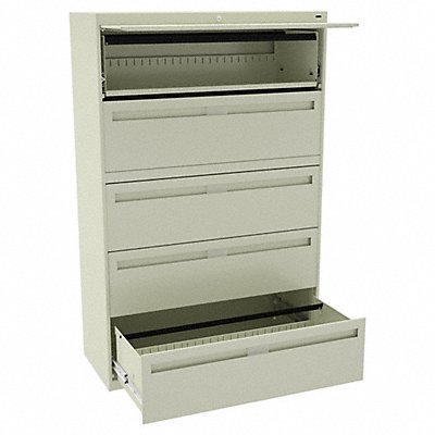 TENNSCO LPL4260L50PUTTY File Cabinet 42 in 5 Drawer Putty