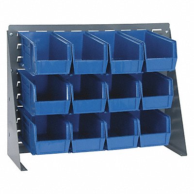 QUANTUM STORAGE SYSTEMS QBR272123012BL Louvrd Bnch Rk 1/4x21x27in Load Capacity 140lb