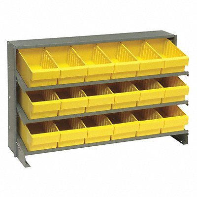 QUANTUM STORAGE SYSTEMS QPRHA601YL F1586 Bench Pick Rack 12x21x36in Yellow
