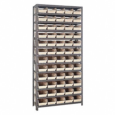 QUANTUM STORAGE SYSTEMS 1275102IV E1507 Bin Shelving 12inx75inx36in Ivory