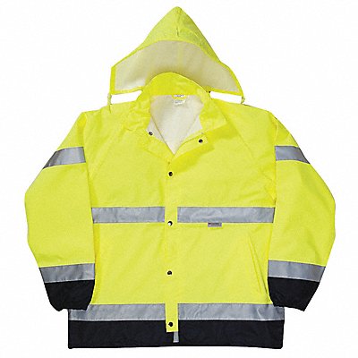 OCCUNOMIX LUXTJRY2X Rain Jacket Class 3 Type R Blk/Yellow 2XL
