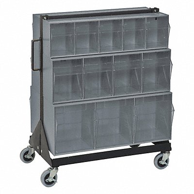 QUANTUM STORAGE SYSTEMS QFS22424QFS400GY Bin Storage Rack Powder Coated 28 in