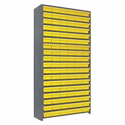 QUANTUM STORAGE SYSTEMS CL1275401YL E6887 Enclosed Bin Shelving 12x75x36in Yellow