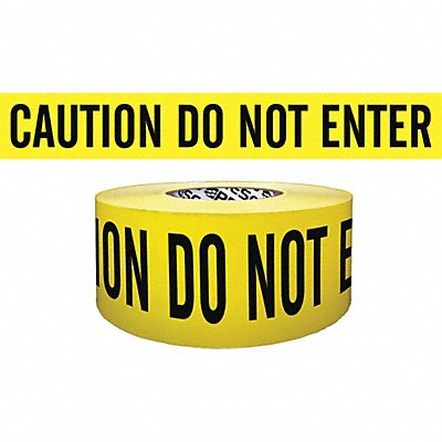 GRAINGER B354Y9200 Barricade Tape Yellow 500 ft L 3 in