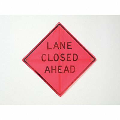 EASTERN METAL SIGNS AND SAFETY C36EMO3FHHDLANECLOSEDAHEAD Lane Closed Traffic Sign 36 x 36