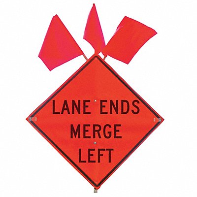 EASTERN METAL SIGNS AND SAFETY C36SBFO3FHHDMERGELEFT Lane Ends Traffic Sign 36 x 36