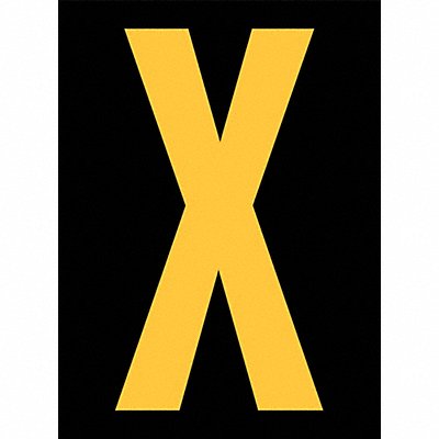 STRANCO INC RUM200XYB Reflective Letter Label X 2-1/2in H PK25