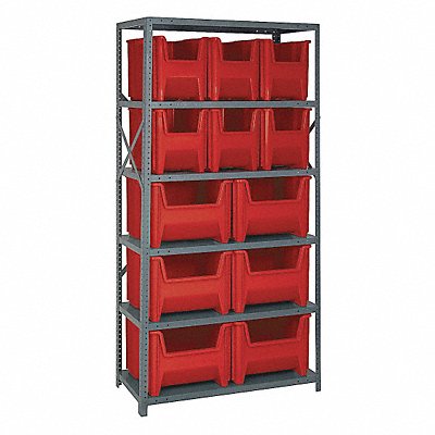 QUANTUM STORAGE SYSTEMS QSBU600800RD E1495 Bin Shelving 18inx75inx36in Red