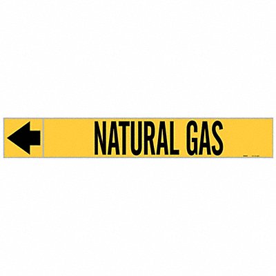 BRADY 73910 Pipe Markr Natural Gas 2in H 12in W
