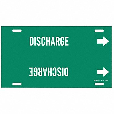 BRADY 4175G Pipe Marker Discharge 10 in H 24 in W