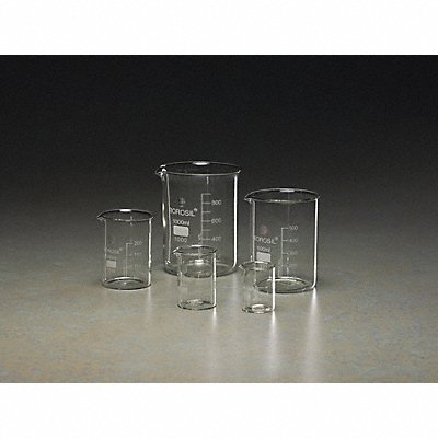 GRAINGER BGSET5 Beaker Set 50 mL-1 L 61 mm-111 mm Dia