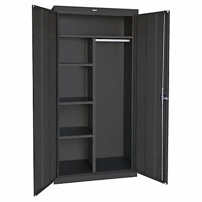 SANDUSKY EACR46247209 Storage Cabinet 72 x46 x24 Black 4 Shelves