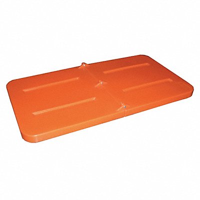 GRAINGER 13LIDORANGE Tilt Truck Lid Orange Fits 1/3 cu yd.