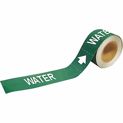 BRADY 20481 Pipe Marker Water 1 in H 8 in W