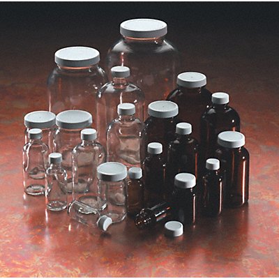 8X993 WHEATON W216808 Bottle 112 mm H Clear 48 mm Dia PK24