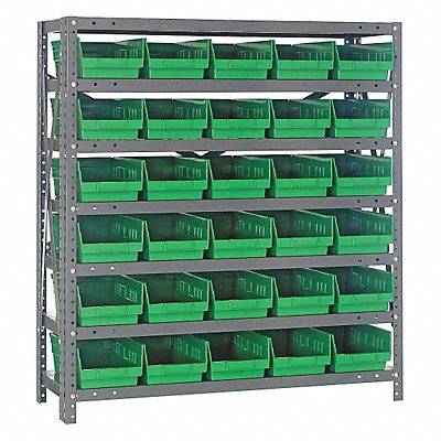 QUANTUM STORAGE SYSTEMS 1239102GN E1512 Bin Shelving 12inx39inx36in Green