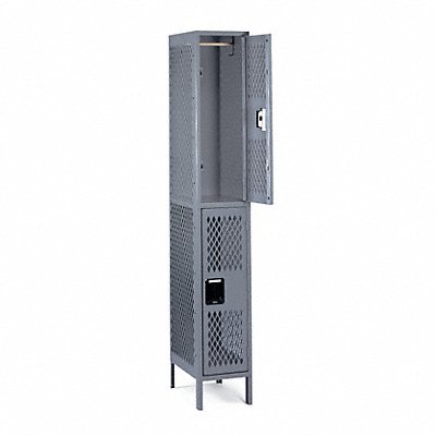 TENNSCO VDL1218361MEDGrey Wardrobe Locker 2x1Locker Grey 78 x12 x18 Assm