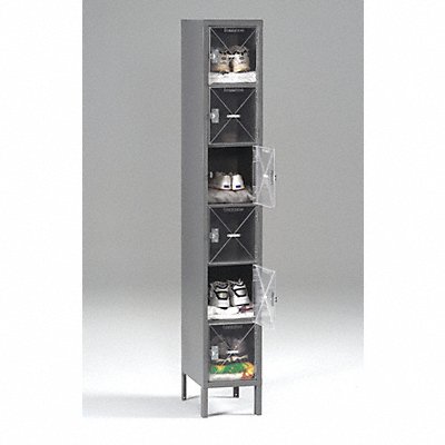 TENNSCO CBL61212121MEDGR Bx Locker 6x1Locker Grey 78 x12 x12 Assm