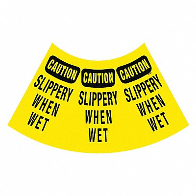 ROCKFORD SILK SCREEN PROCESS CS23 Cone Collar Yw/Blk Slippery When Wet PK6