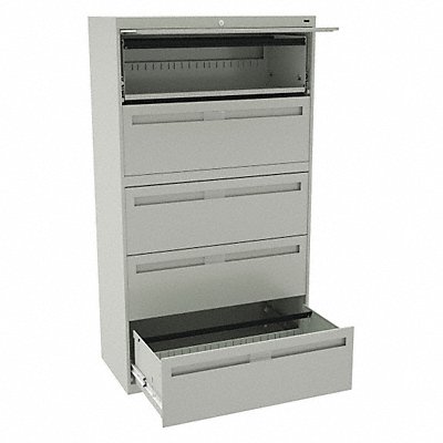 TENNSCO LPL3660L50LGHTGREY File Cabinet 36 in 5 Drawer Grey
