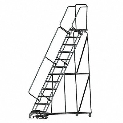 BALLYMORE WA123214G Lockstep Rolling Ladder Steel 120 In.H