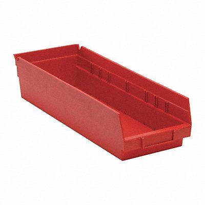 QUANTUM STORAGE SYSTEMS QSB104RD F0618 Shelf Bin Red Polypropylene 4 in