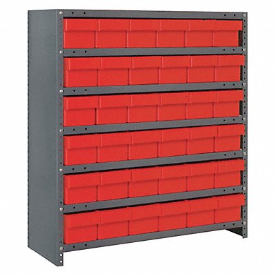 QUANTUM STORAGE SYSTEMS CL1239601RD E7214 Enclosed Bin Shelving 12x39x36in Red