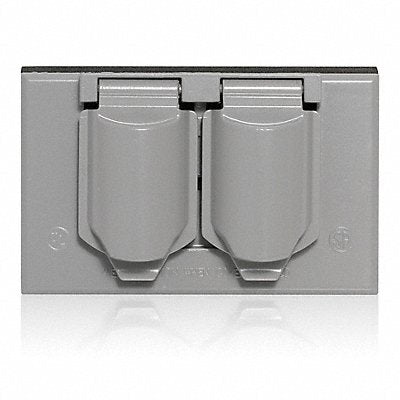 LEVITON WM1DSGY Weatherproof Cover 2 29/32 in H