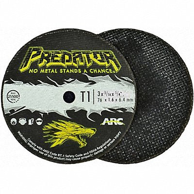 PREDATOR 903163803 Cut Off Wheel 3 X 1/16 X 3/8 A46T TYPE 1