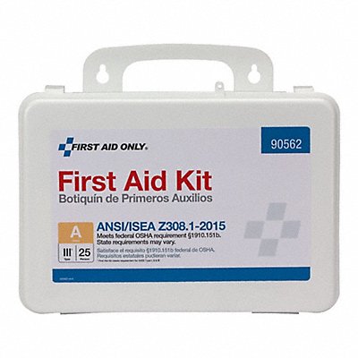 GRAINGER 54775021 First Aid Kit + Housing 94pcs WHT