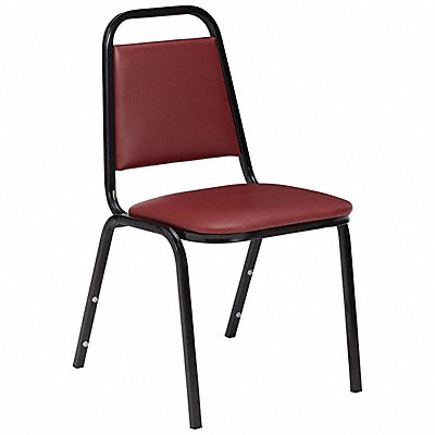 NATIONAL PUBLIC SEATING 9108B Stacking Chair Steel Burgundy/Black