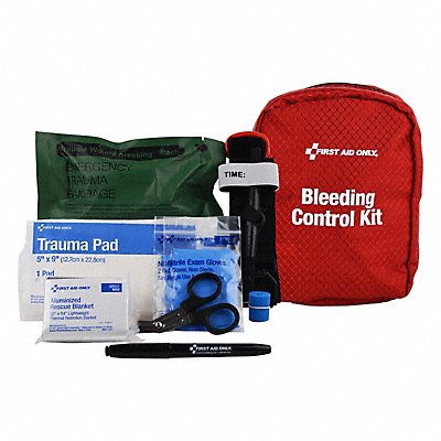FIRST AID ONLY 91135 Bleeding Control Kit 13pcs 5.5x7.5 Red