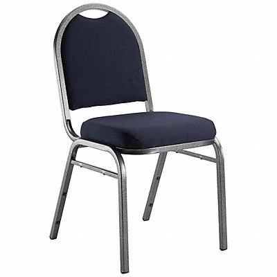 NATIONAL PUBLIC SEATING 9254SV Stacking Chair Steel Blue/Silvervein