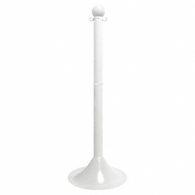 GRAINGER 93501 Stanchion Post Dia 2 White