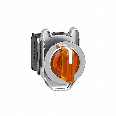 SCHNEIDER ELECTRIC XB4FK135M5 Selector Switch Illuminated 3Pos 30mm Orange