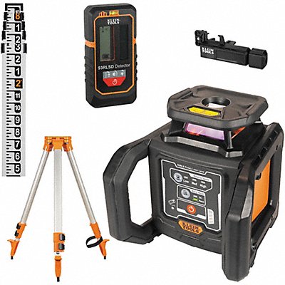 KLEIN 93RLS Grn Rotary Laser Level Self-Level Tripod