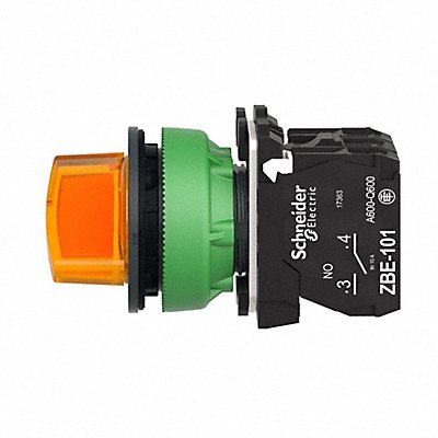 SCHNEIDER ELECTRIC XB5FK125G5 Selector Switch Illuminated 2Pos 30mm Orange