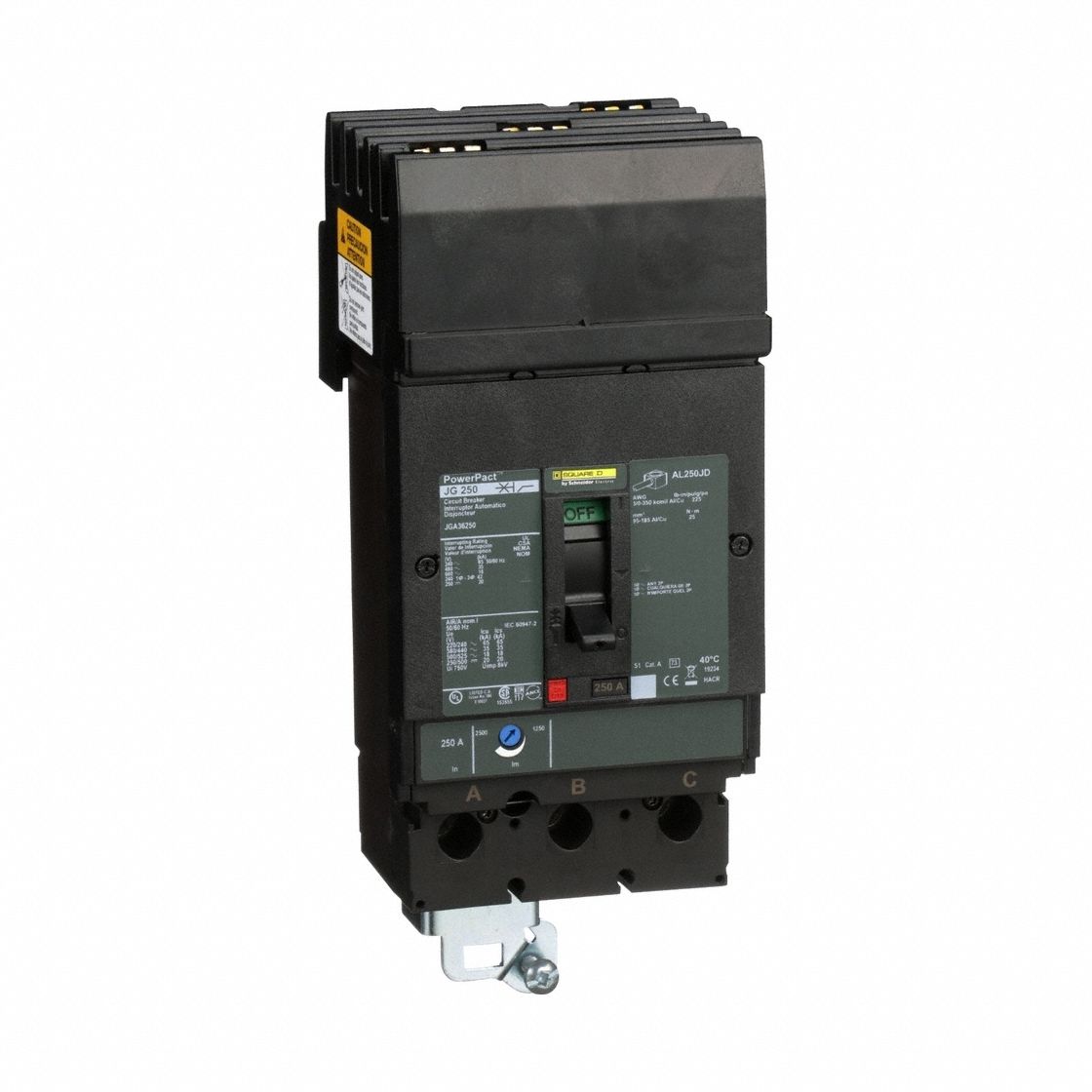 SQUARE D JGA36250 Circuit Breaker 250A 3P 600VAC JG