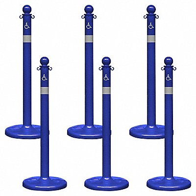 GRAINGER 964656 Handicapped Medium Duty Stanchion PK6