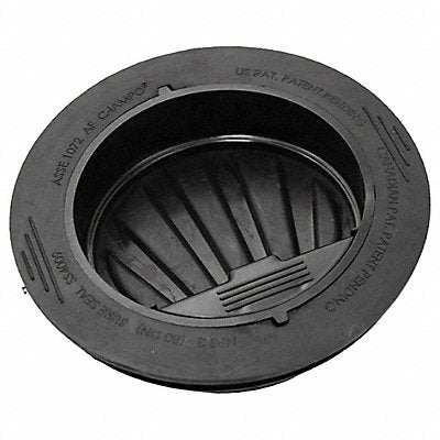 RECTORSEAL 97044 Drain 4 in Pipe Dia Black Trap Seal