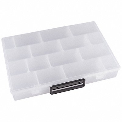 FLAMBEAU 9992 Adjustable Compartment Box Snap-Shut Clr 2 in