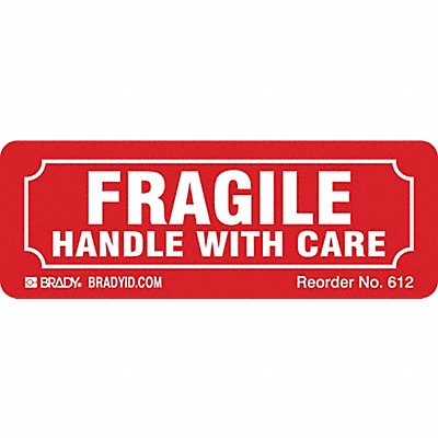 BRADY 612LS Instructional Label Care PK500